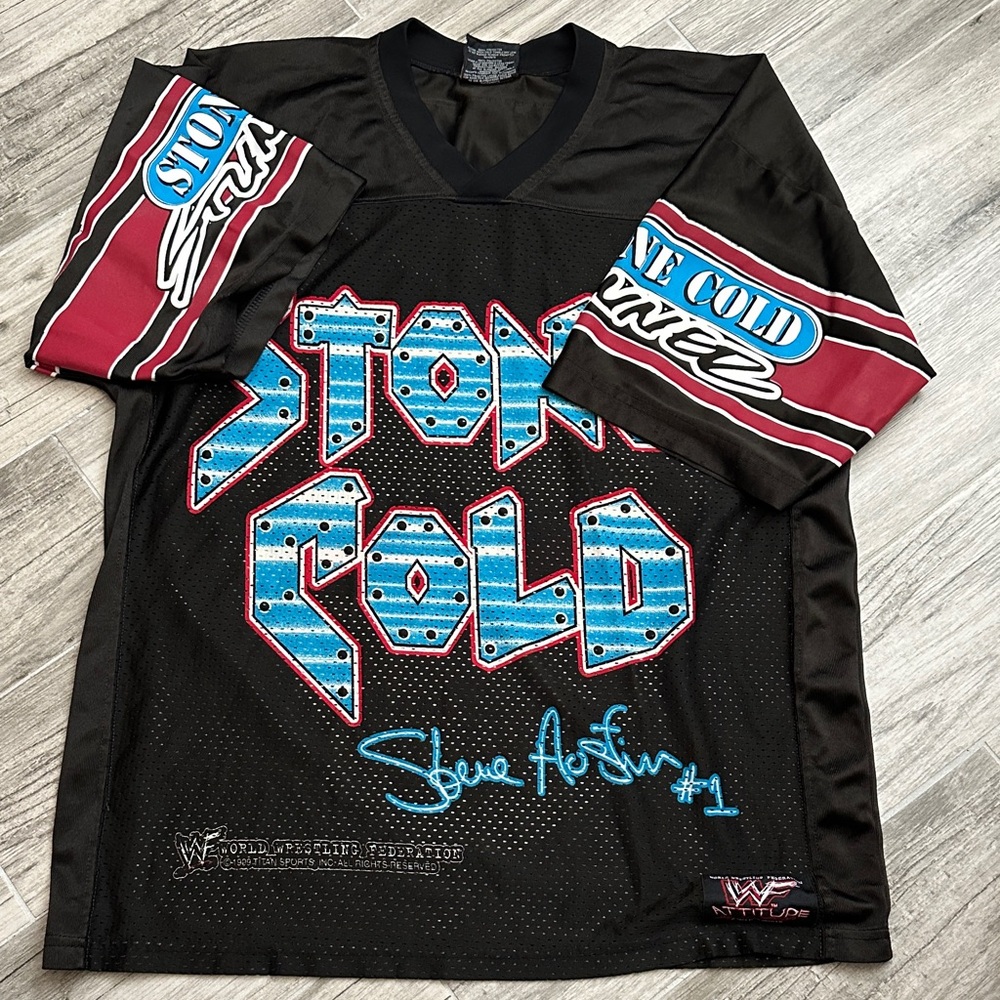 Stone Cold Steve Austin Black and Red Men's Shirt